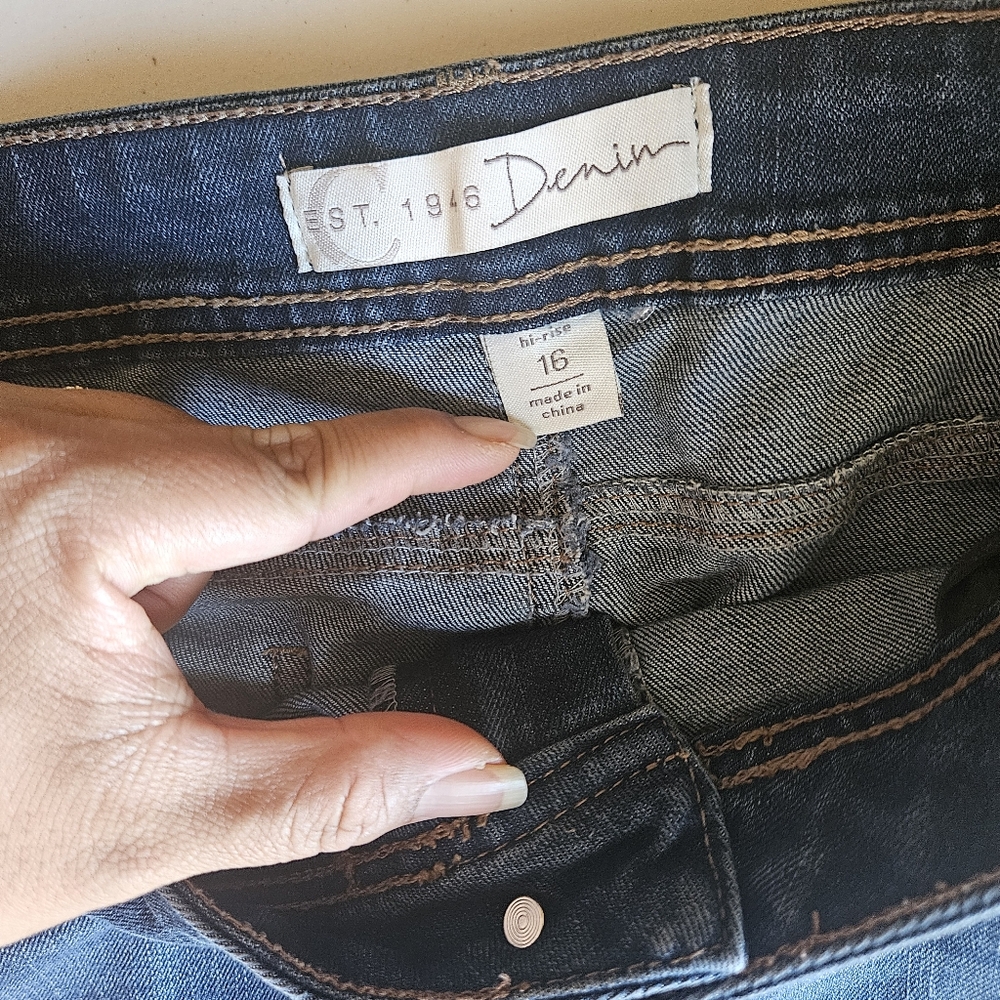 Est. 1946 Denim Women's Size 16 Blue Jeans With Ankle Lace Up - Picture 3 of 11
